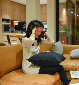 Stressed woman