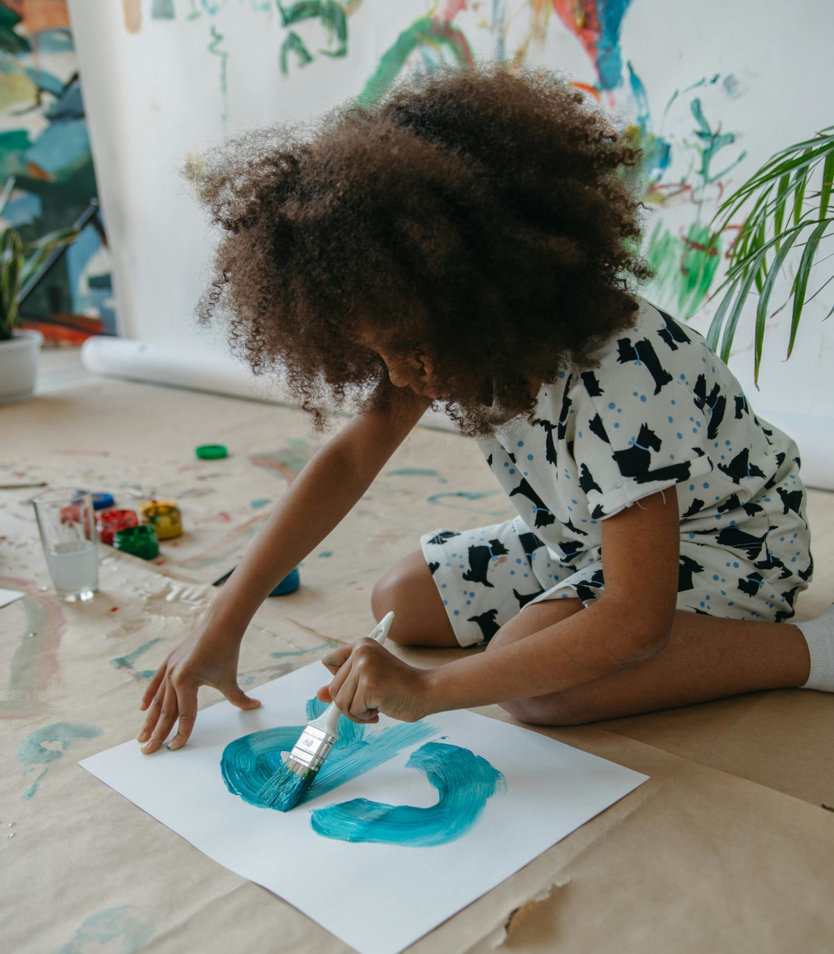 Painting with water colours